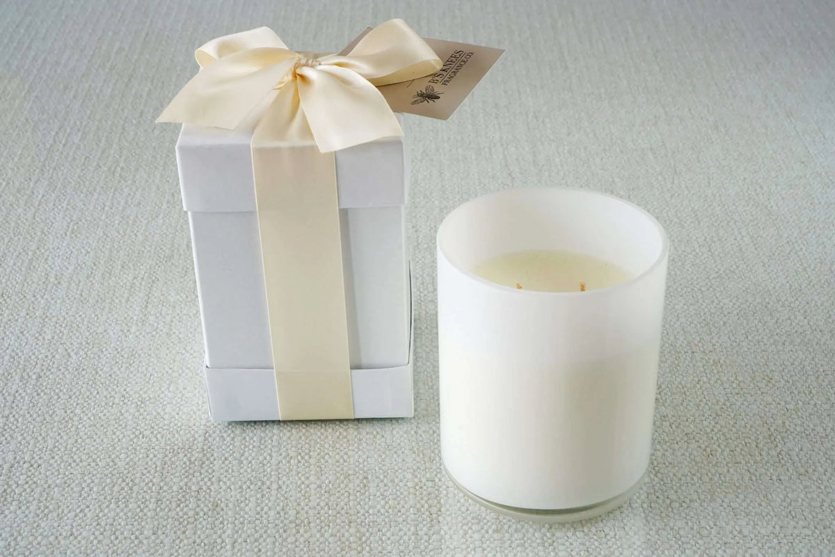 White 2-Wick Candles — B's Knees Fragrance Co.