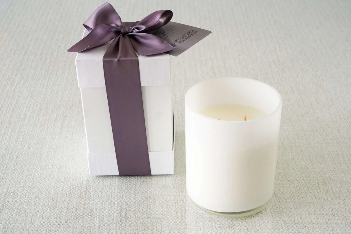 White 2-Wick Candles — B's Knees Fragrance Co.