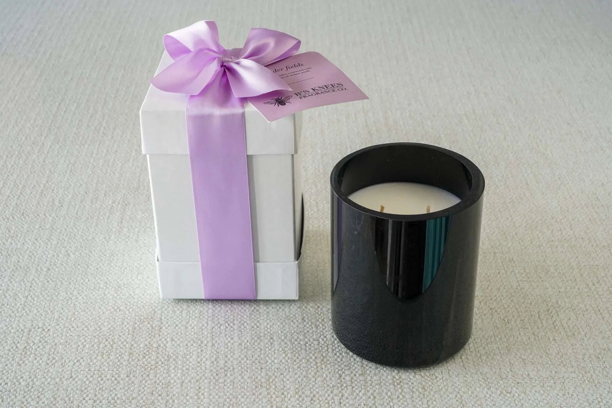 Black 2-Wick Candles — B's Knees Fragrance Co.