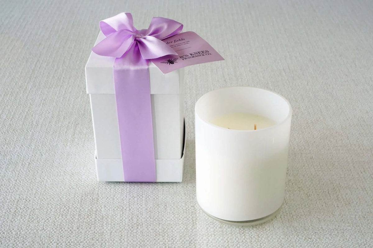 White 2-Wick Candles — B's Knees Fragrance Co.