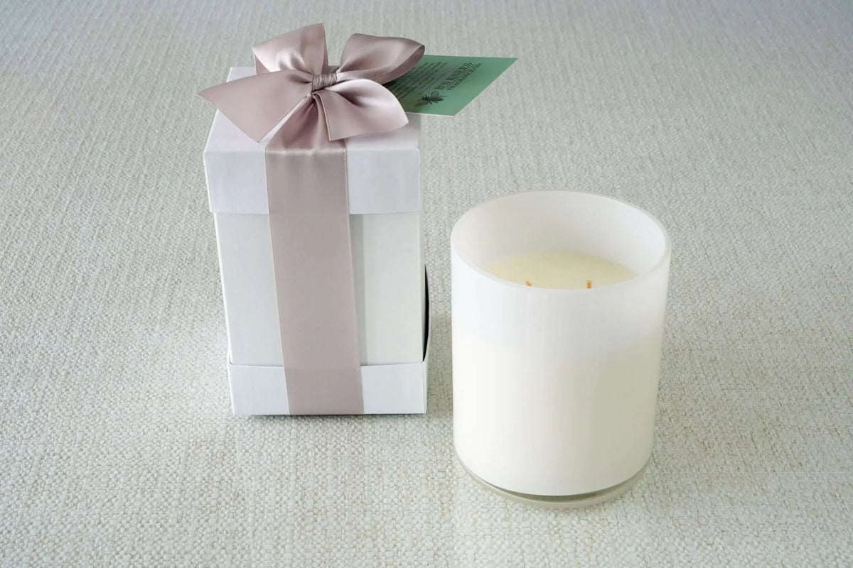 White 2-Wick Candles — B's Knees Fragrance Co.