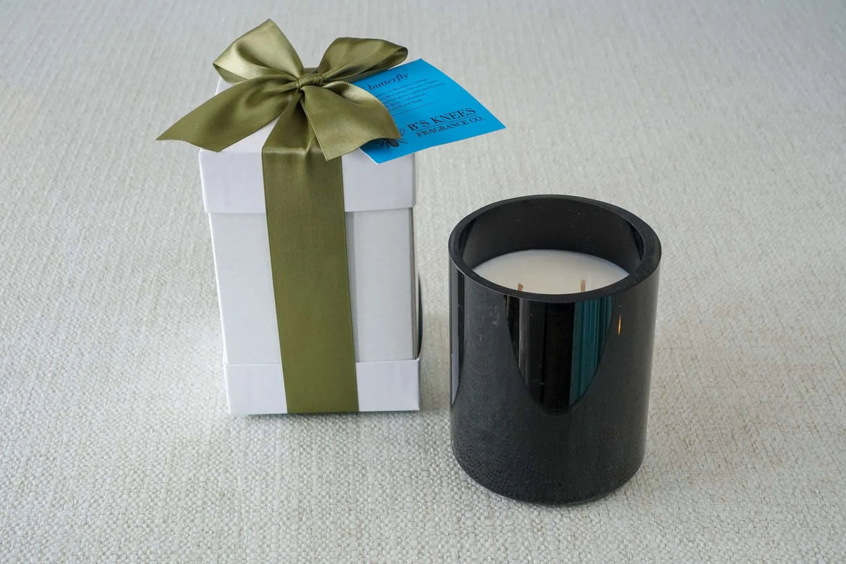 Black 2-Wick Candles — B's Knees Fragrance Co.