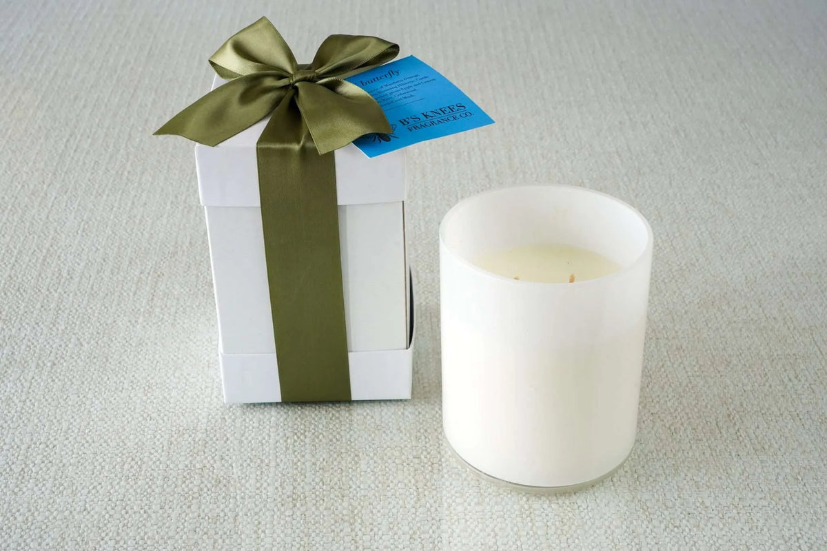 White 2-Wick Candles — B's Knees Fragrance Co.