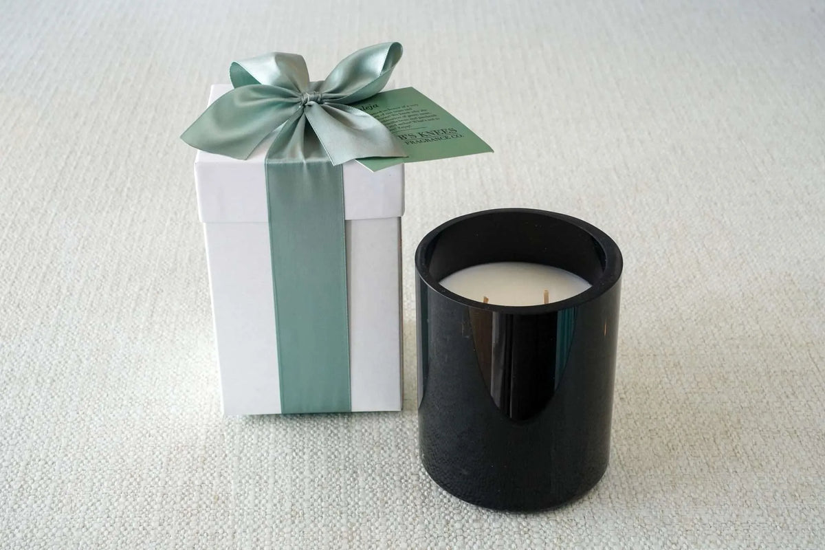 Black 2-Wick Candles — B's Knees Fragrance Co.