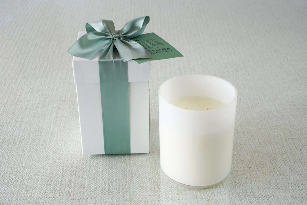 White 2-Wick Candles — B's Knees Fragrance Co.