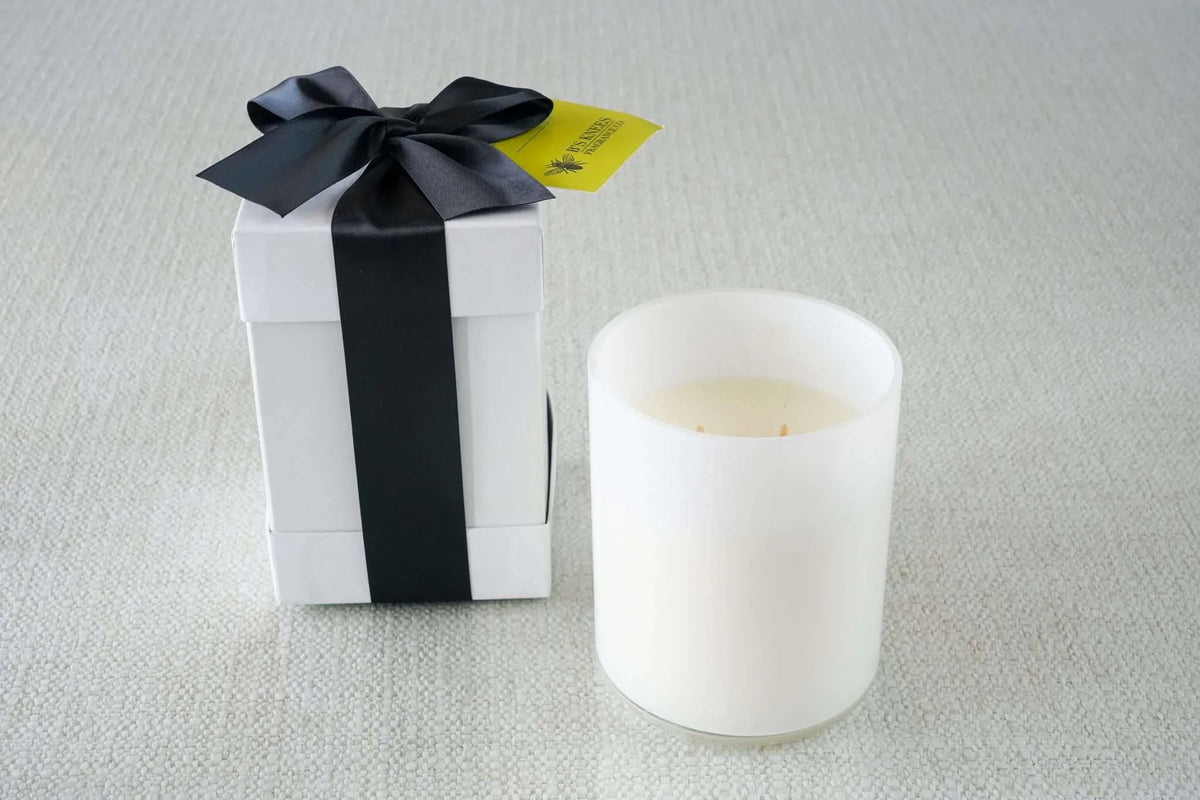 White 2-Wick Candles — B's Knees Fragrance Co.