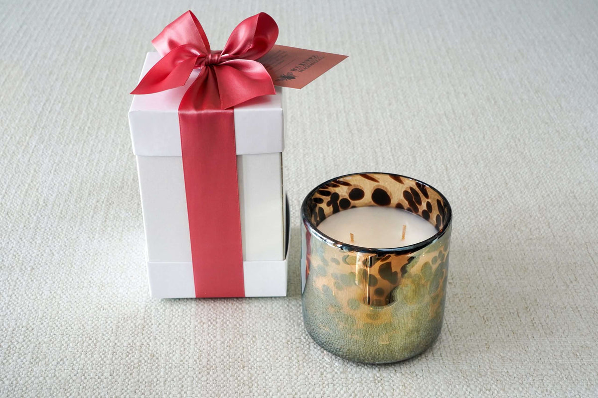 Tortoise Glass 2-Wick Candles — B's Knees Fragrance Co.