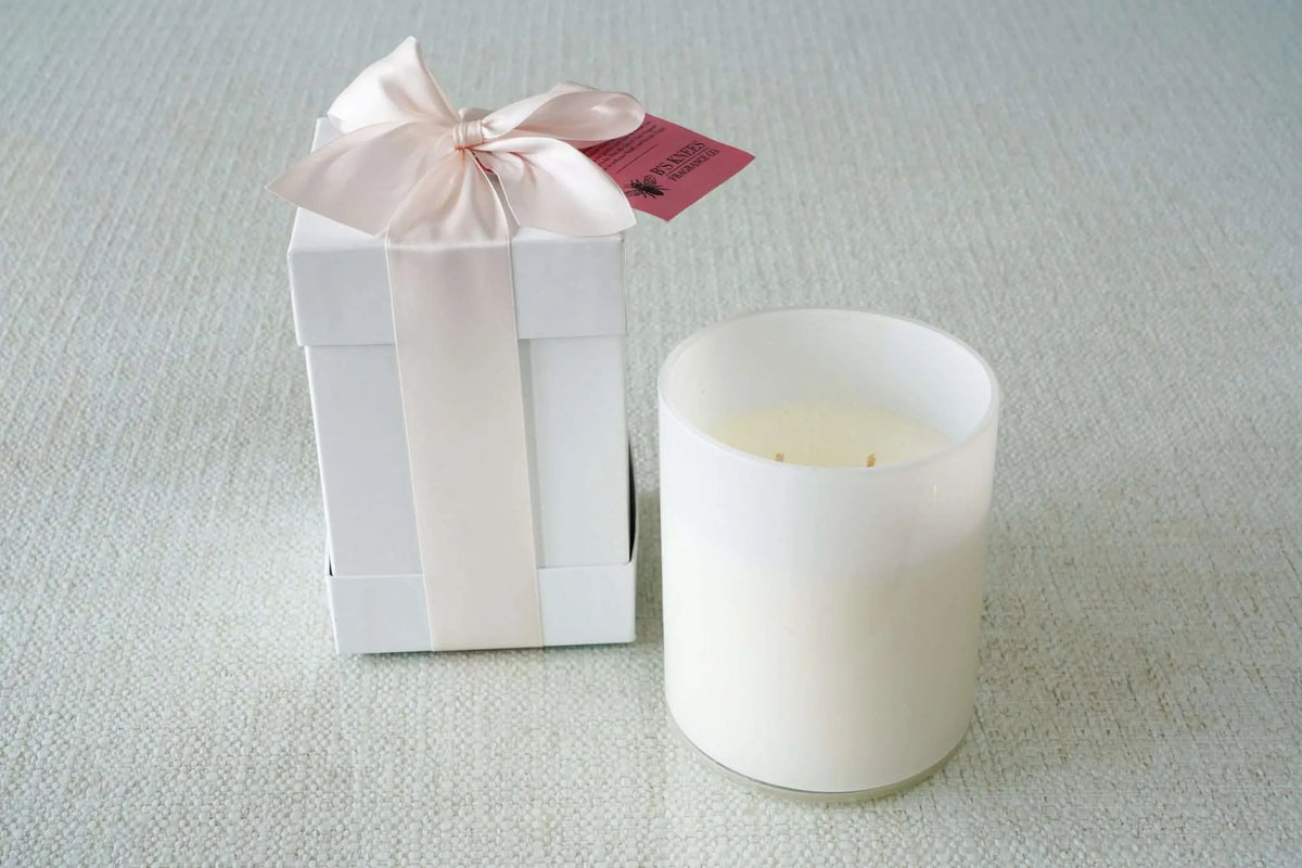 White 2-Wick Candles — B's Knees Fragrance Co.