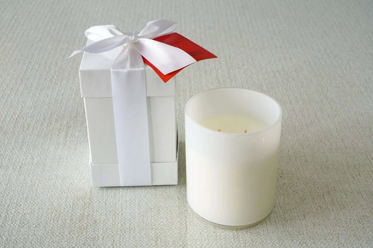 White 2-Wick Candles — B's Knees Fragrance Co.