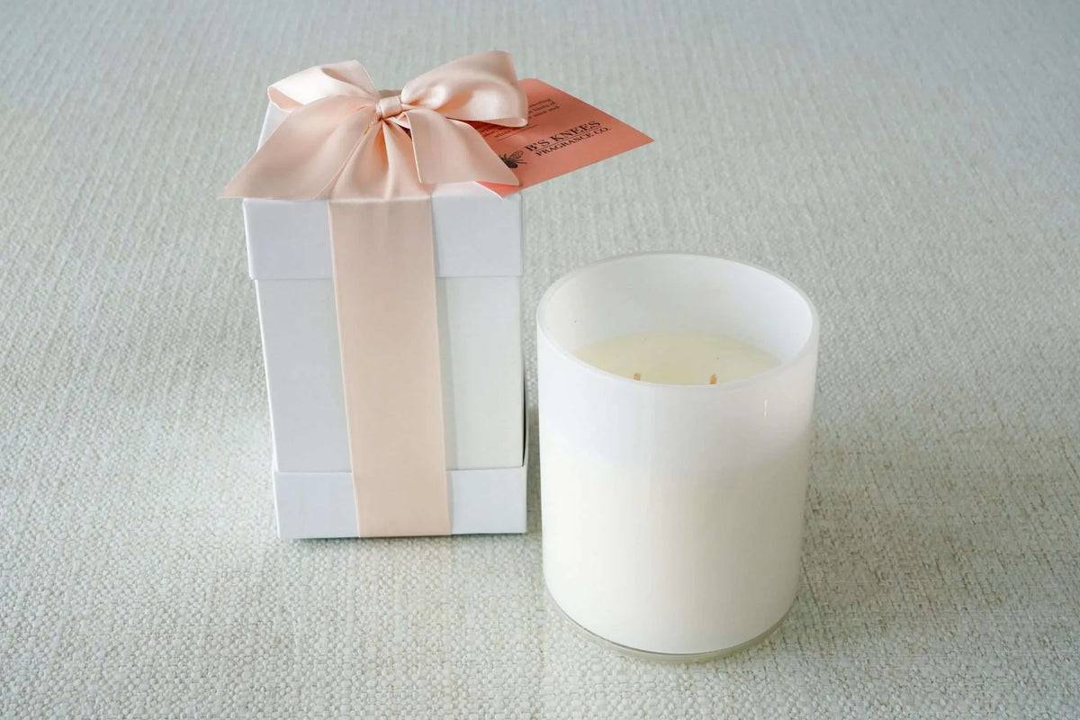 White 2-Wick Candles — B's Knees Fragrance Co.