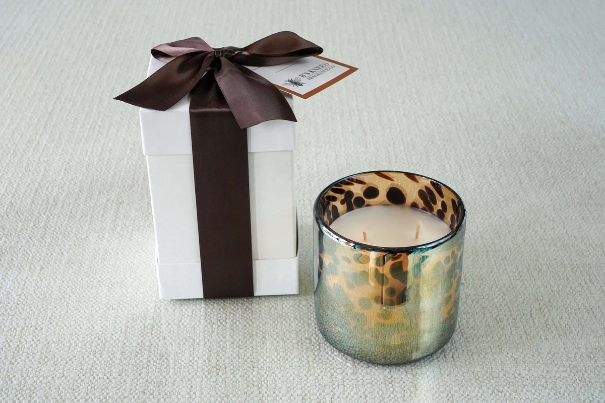 Tortoise Glass 2-Wick Candles — B's Knees Fragrance Co.