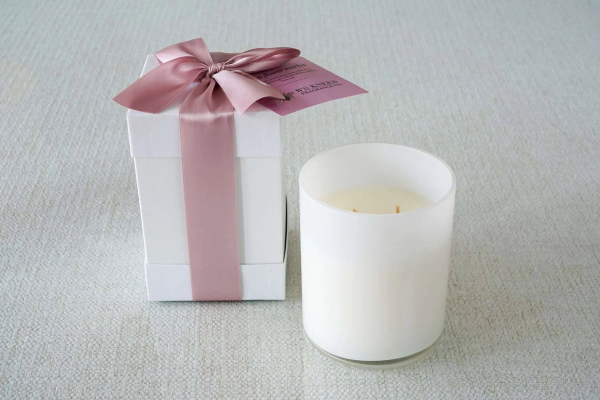 White 2-Wick Candles — B's Knees Fragrance Co.