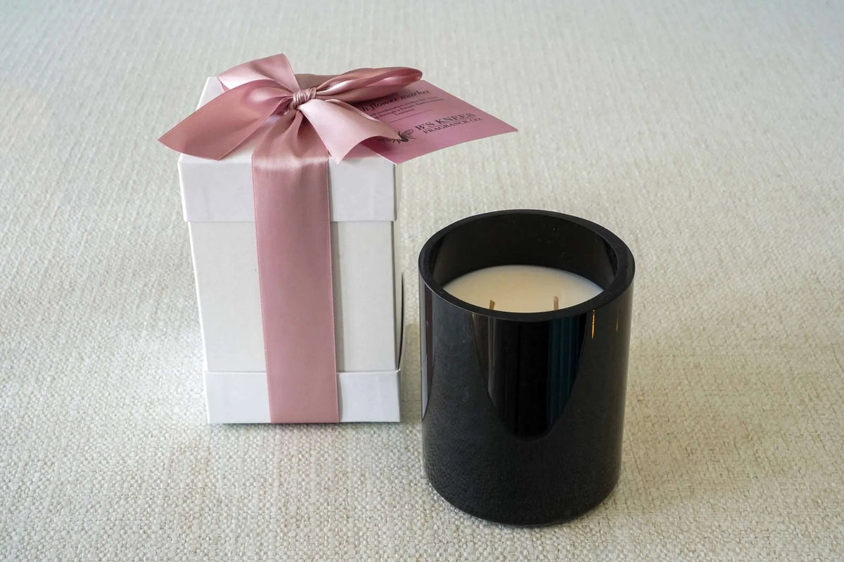 Black 2-Wick Candles — B's Knees Fragrance Co.