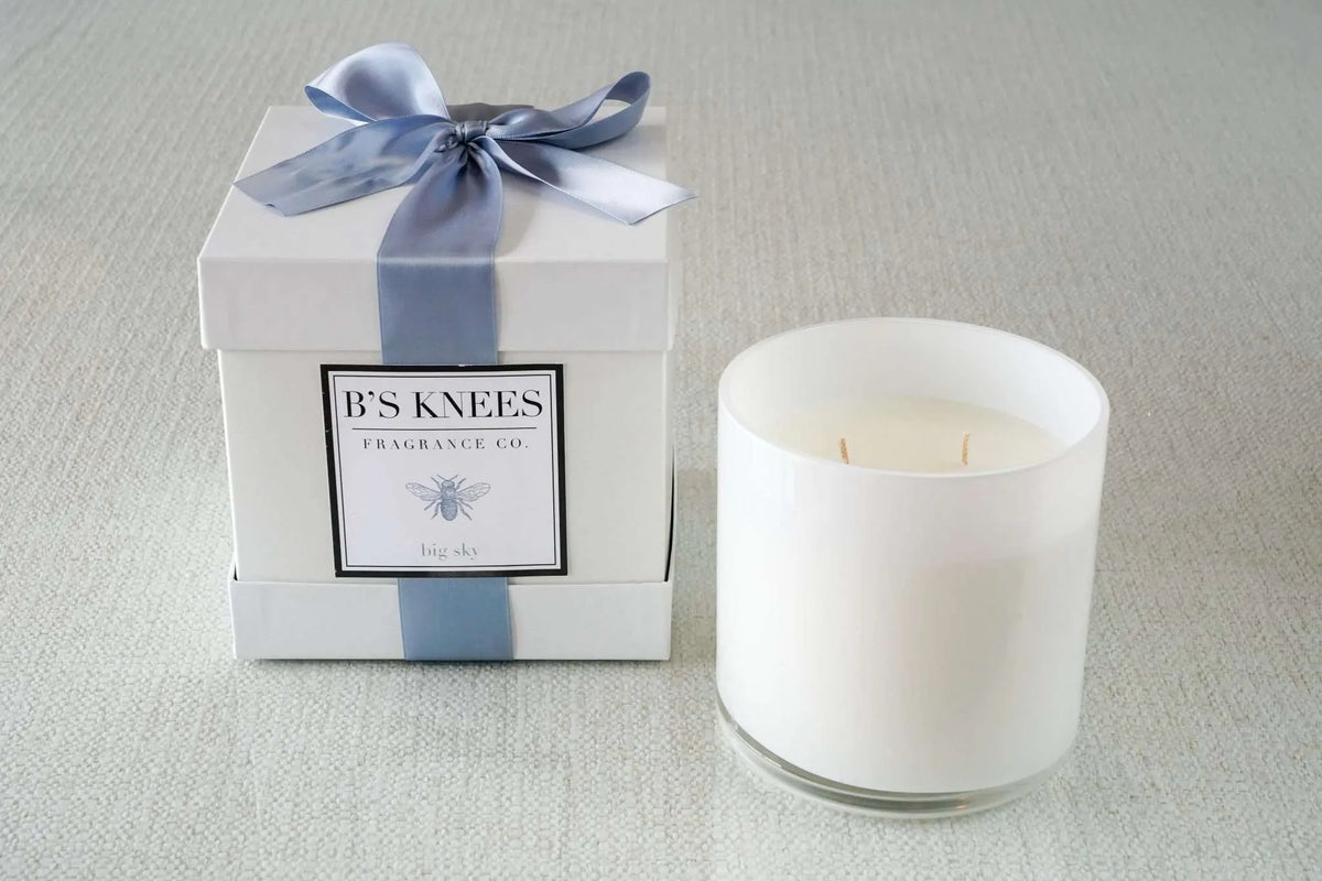 White 3-Wick Candles — B's Knees Fragrance Co.