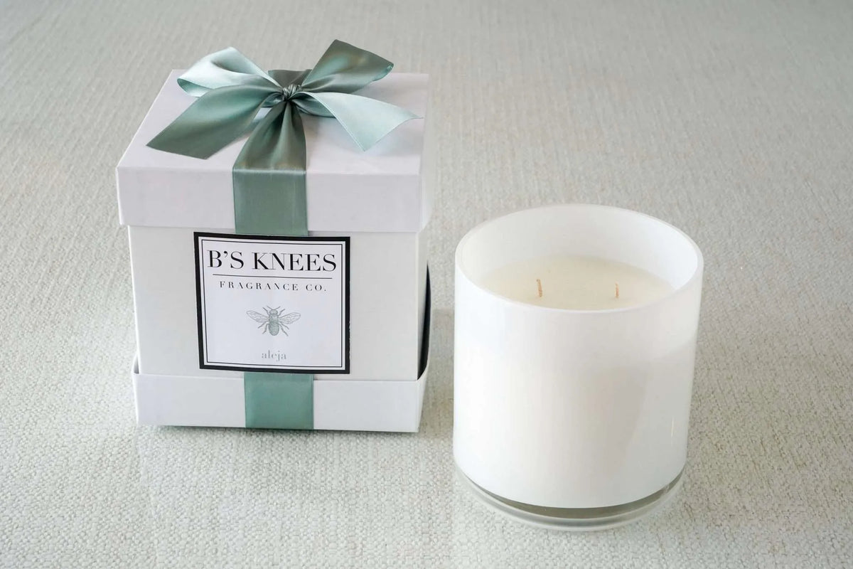 White 3-Wick Candles — B's Knees Fragrance Co.