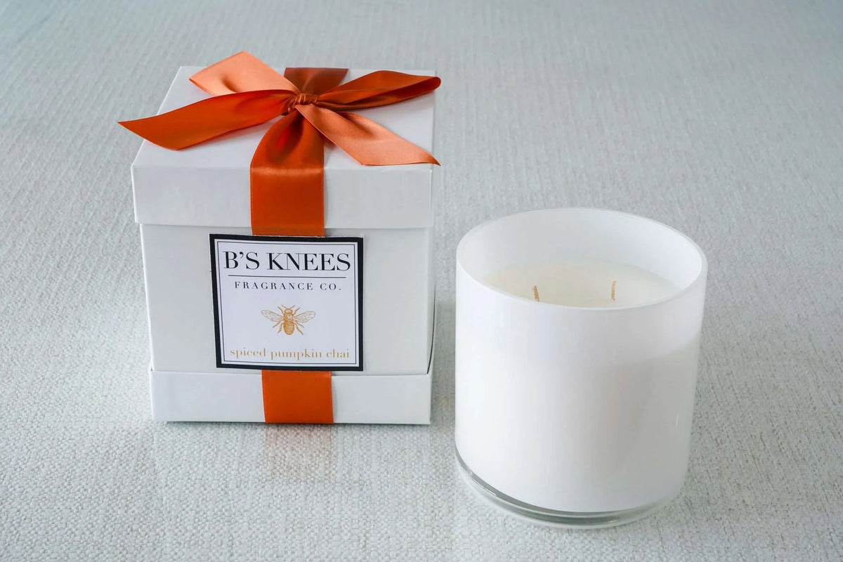 White 3-Wick Candles — B's Knees Fragrance Co.