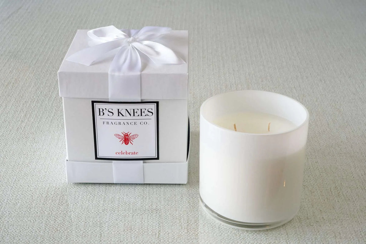 White 3-Wick Candles — B's Knees Fragrance Co.