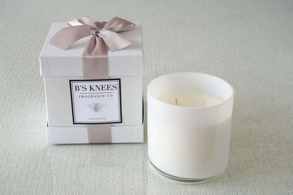 White 3-Wick Candles — B's Knees Fragrance Co.
