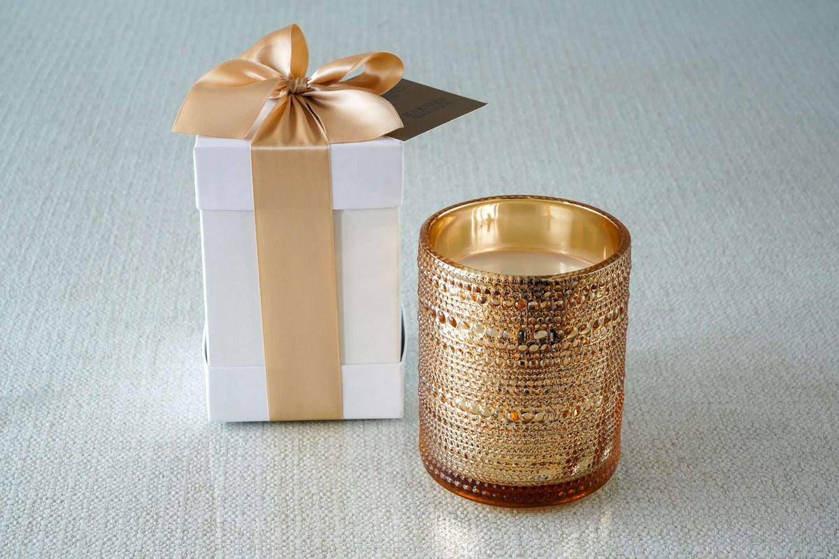 Gold Bead 2-Wick Candles — B's Knees Fragrance Co.