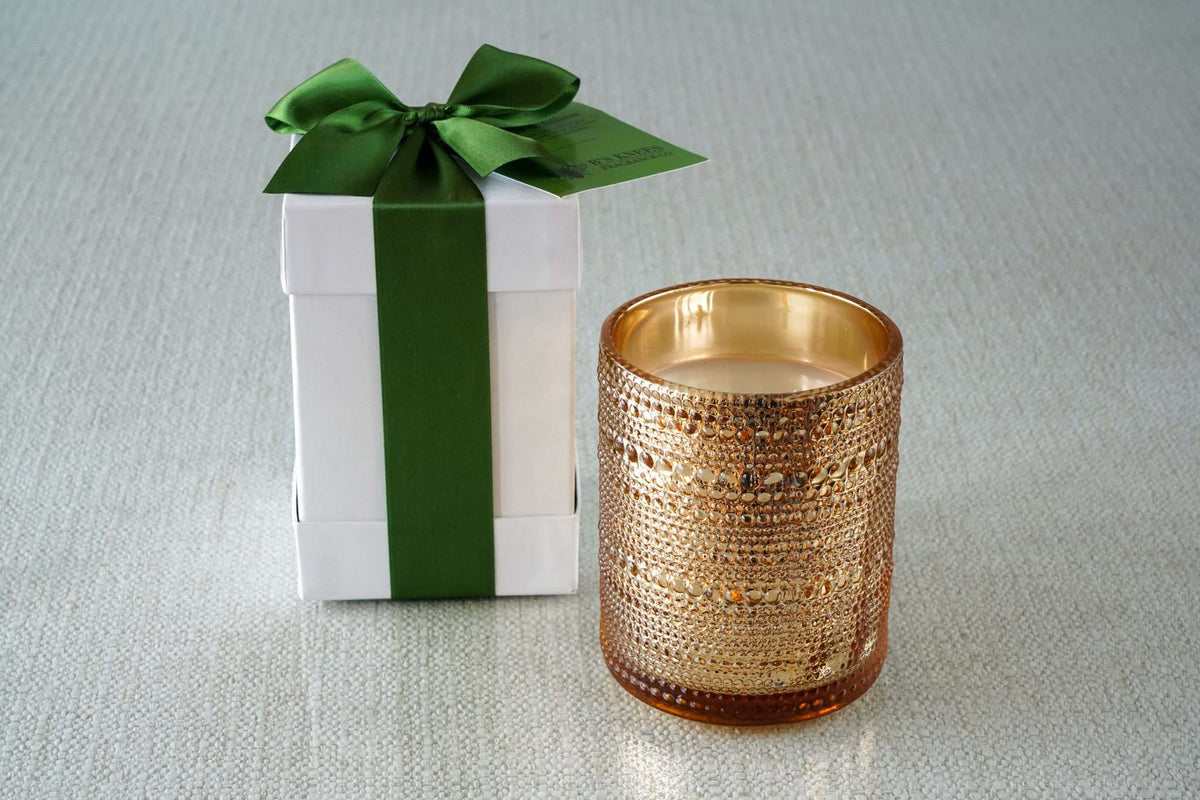 Gold Bead 2-Wick Candles — B's Knees Fragrance Co.