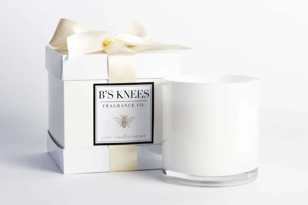 White 3-Wick Candles — B's Knees Fragrance Co.
