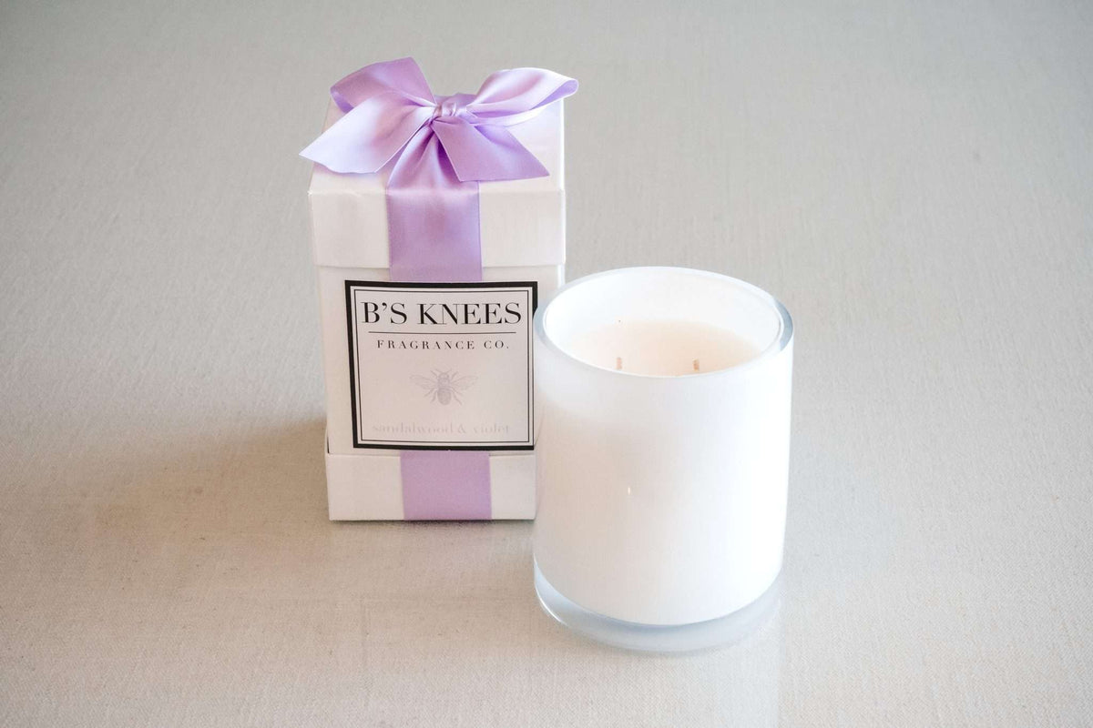 White 2-Wick Candles — B's Knees Fragrance Co.