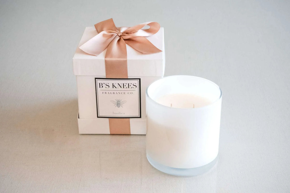 White 3-Wick Candles — B's Knees Fragrance Co.