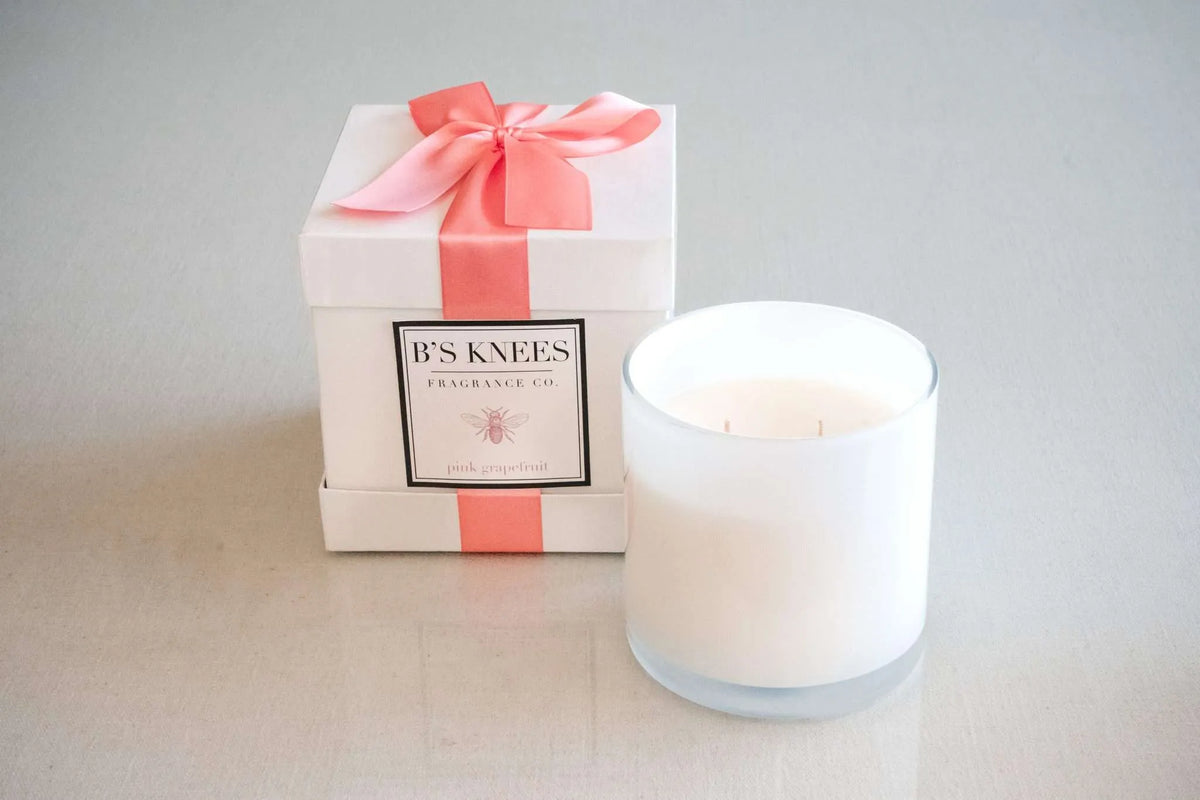 White 3-Wick Candles — B's Knees Fragrance Co.