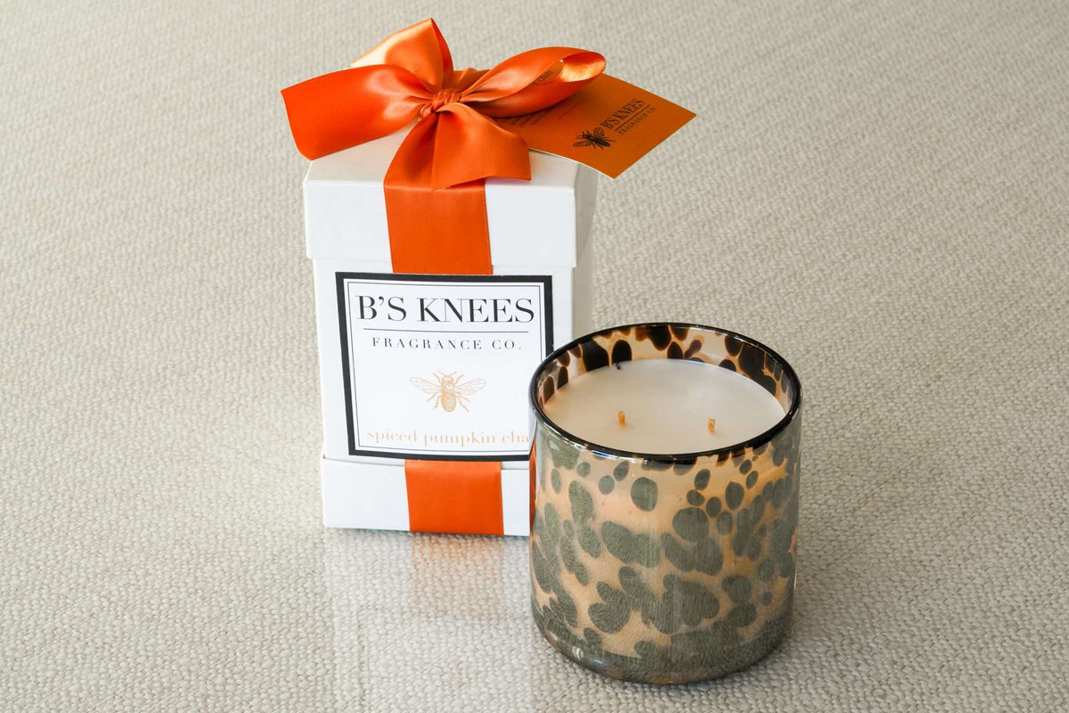 Tortoise Glass 2-Wick Candles — B's Knees Fragrance Co.