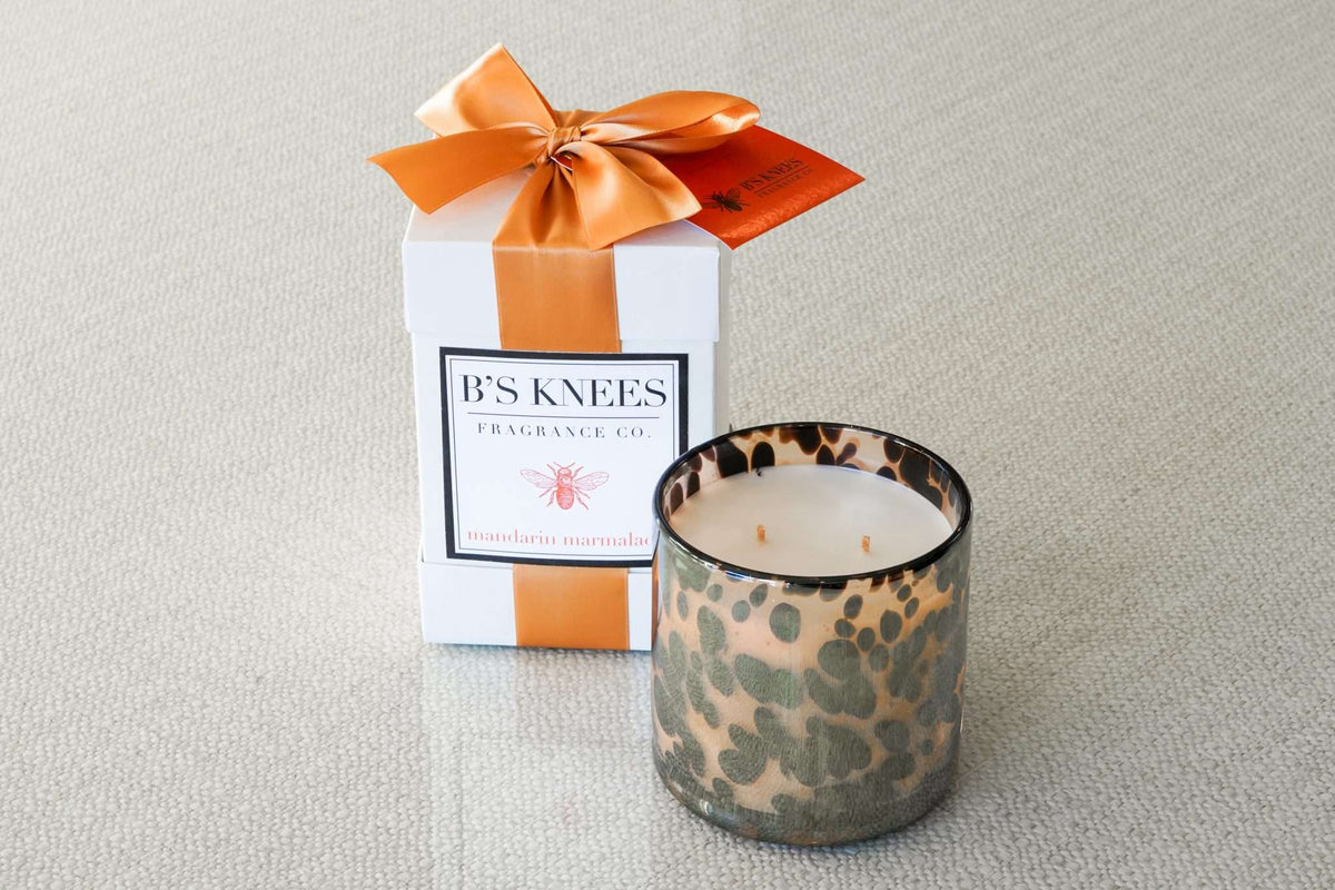 Tortoise Glass 2-Wick Candles — B's Knees Fragrance Co.