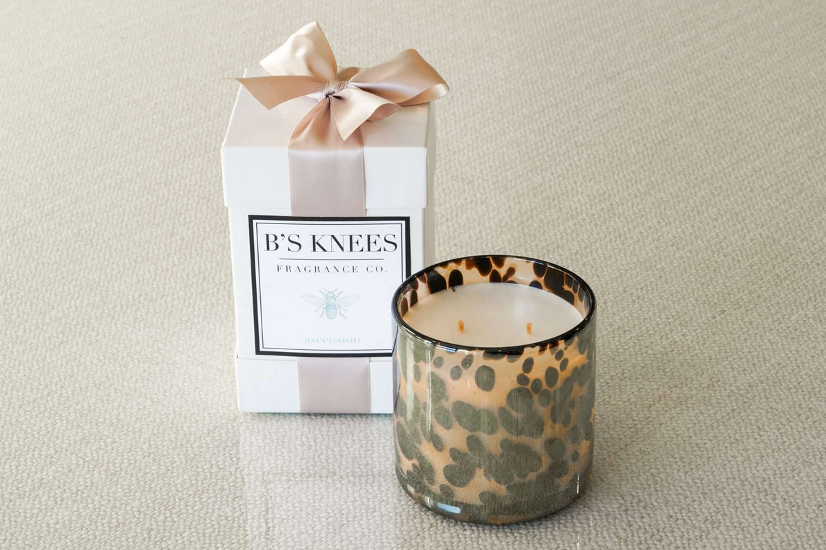 Tortoise Glass 2-Wick Candles — B's Knees Fragrance Co.