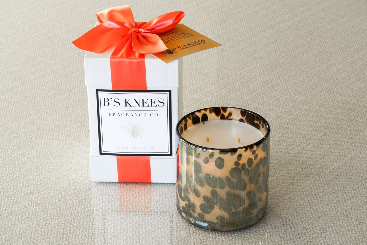 Tortoise Glass 2-Wick Candles — B's Knees Fragrance Co.