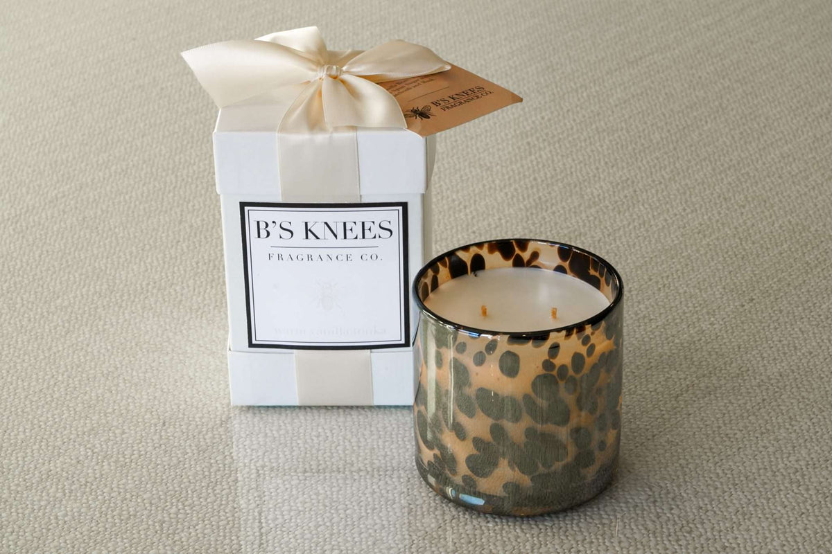 Tortoise Glass 2-Wick Candles — B's Knees Fragrance Co.