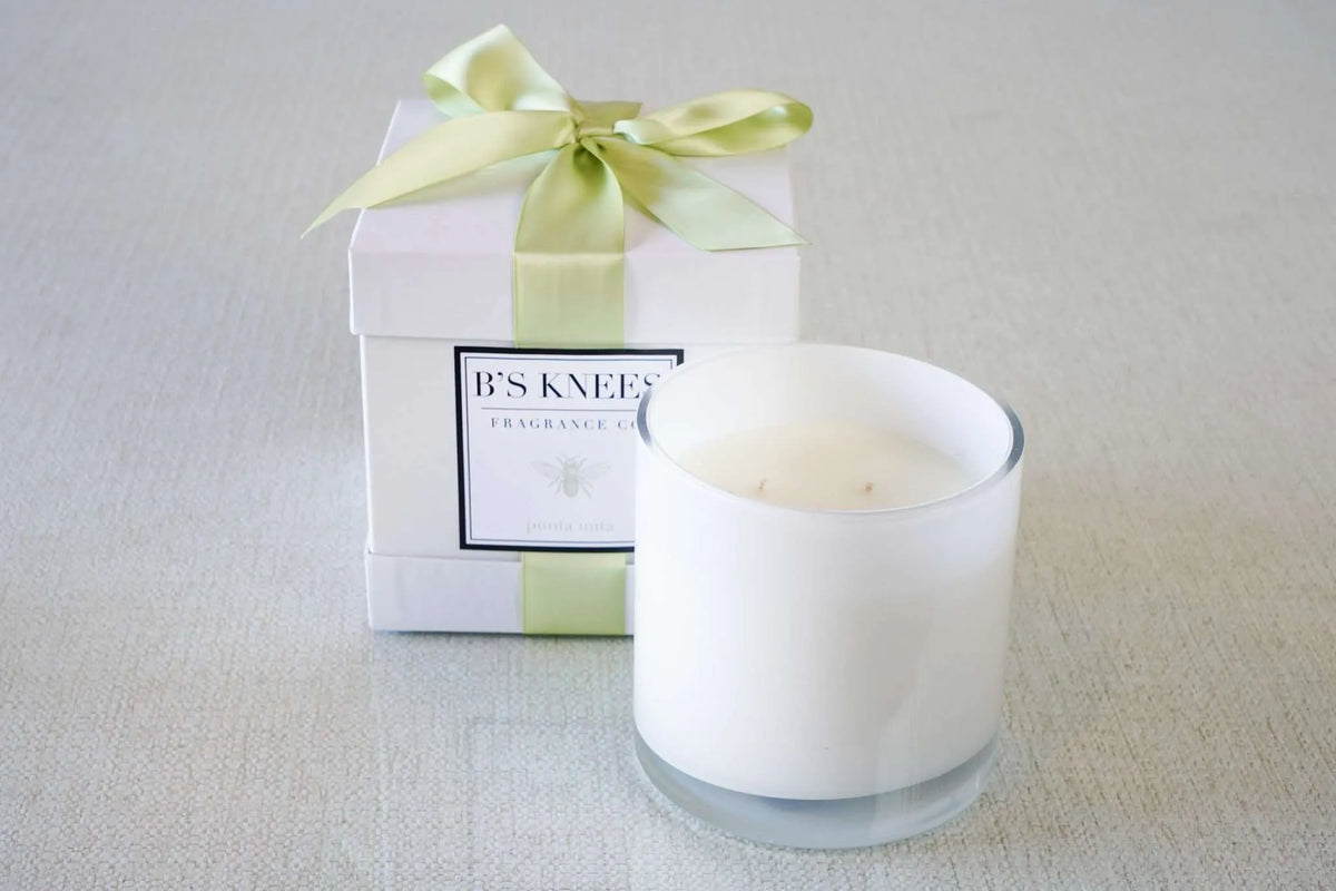 White 3-Wick Candles — B's Knees Fragrance Co.