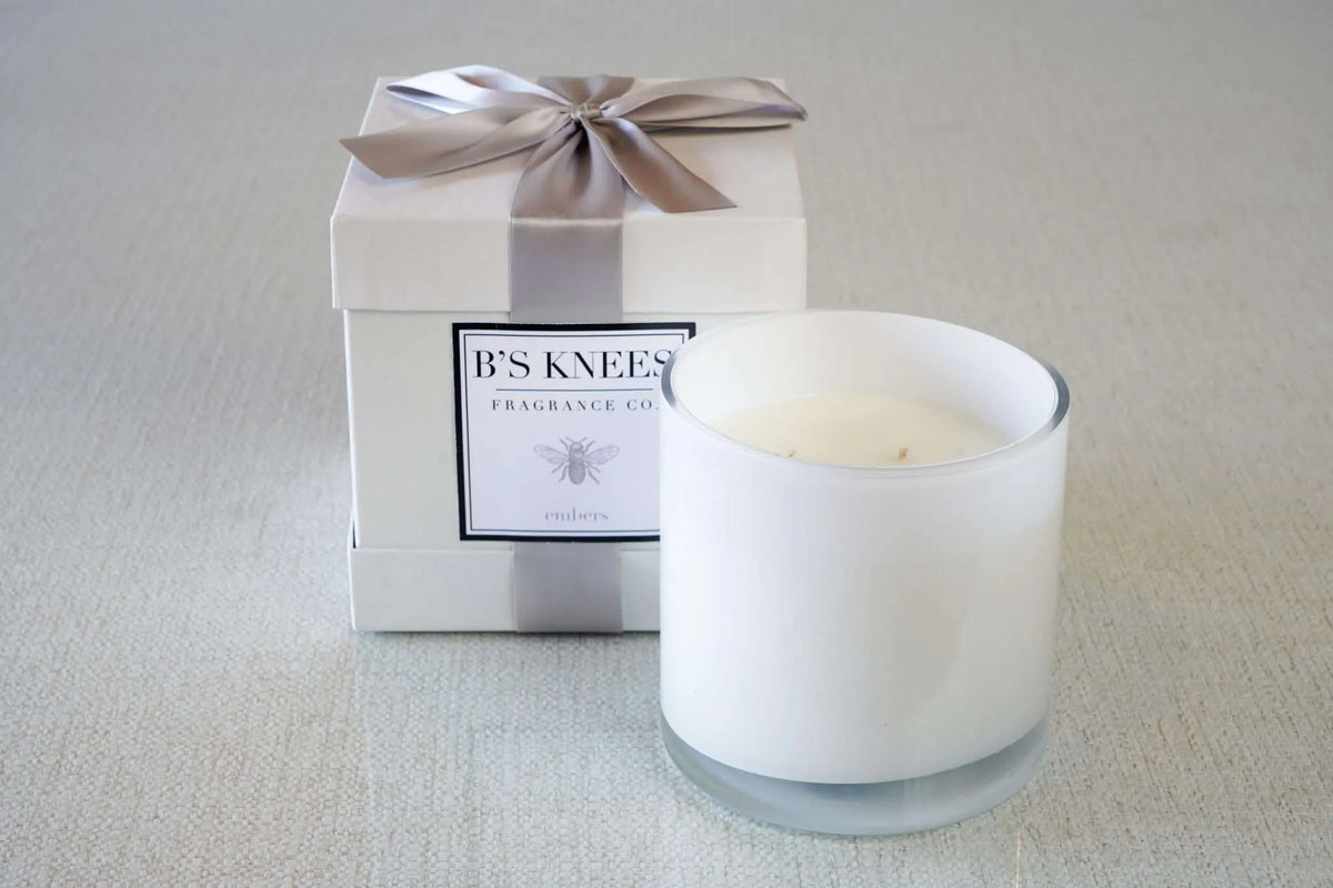 White 3-Wick Candles — B's Knees Fragrance Co.